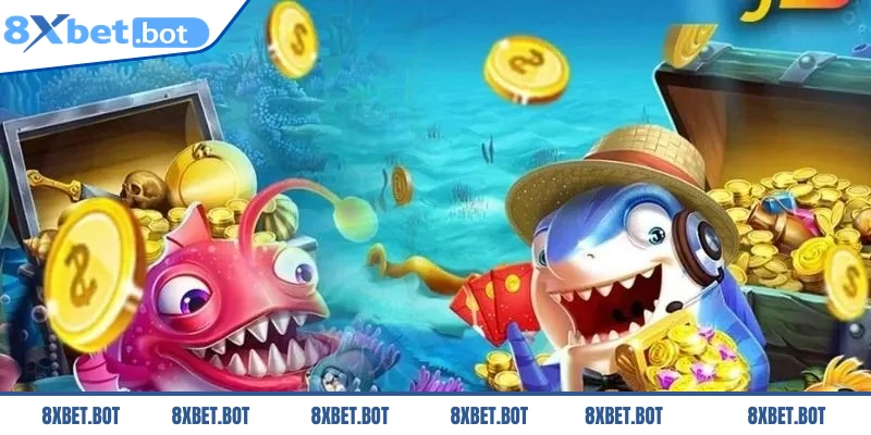 Bắn cá vàng triệu phú lấy bối cảnh đại dương với nhiều loài cá và sinh vật đa dạng